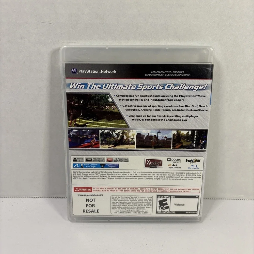 Sports Champions PS3 Sony PlayStation 3 Complete CIB Tested Game